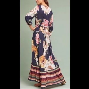 EUC Farm Rio floral wrap dress